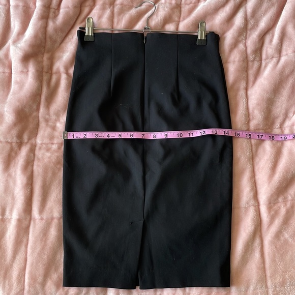 NWT Dynamite Jupe Woven Pencil Skirt in Jet Black High Waisted - Picture 8 of 9